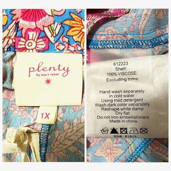 NWT Anthropologie  Tiered Midi Floral Print Skirt, 1X - Picture 11 of 14